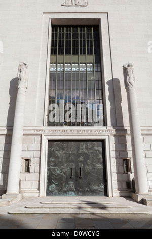 Facade of the Royal Institute of British Architects, RIBA, London, England Stock Photo