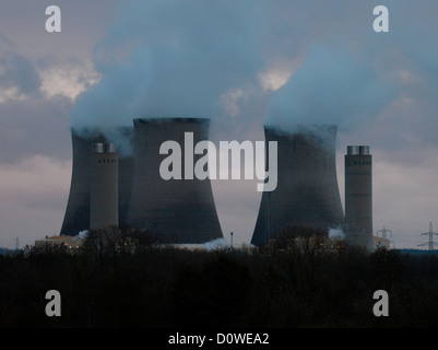 Power station cooling towers, UK Stock Photo