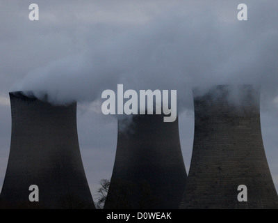 Power station cooling towers, UK Stock Photo