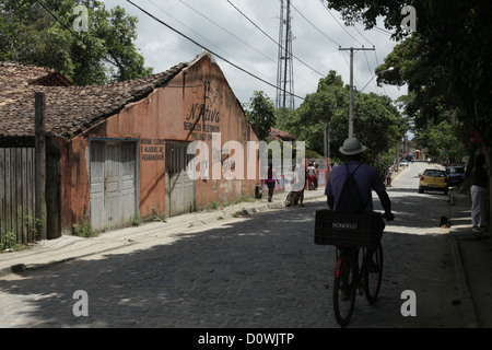 Street scene Trancoso, Porto Seguro, Bahia, Brazil, 2012. Stock Photo