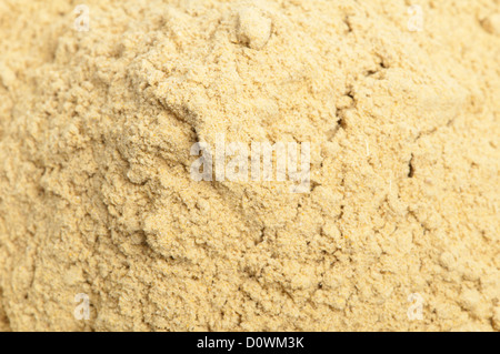 Powdered ginger. Ginger powder background Stock Photo