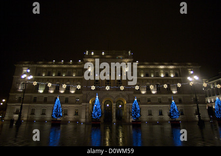 Christmas in Trieste, Italy's famous town square. Stock Photo