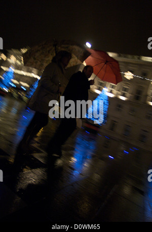 Christmas in Trieste, Italy's famous town square. Stock Photo