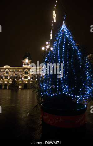 Christmas in Trieste, Italy's famous town square. Stock Photo