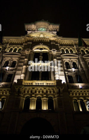 Christmas in Trieste, Italy's famous town square. Stock Photo