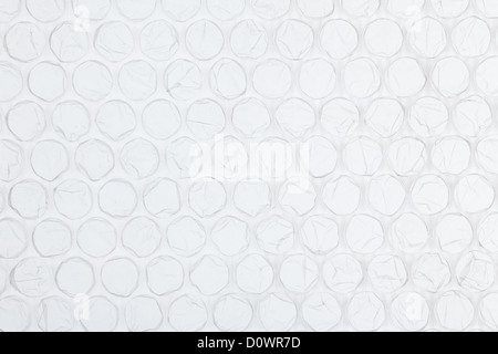 Plastic bubblewrap on white Stock Photo