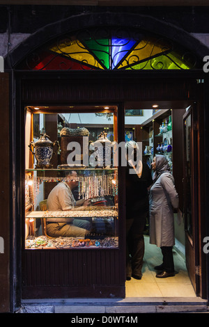 Jewellery shop at Al-Hamidiyah souk. Damascus, Syria Stock Photo