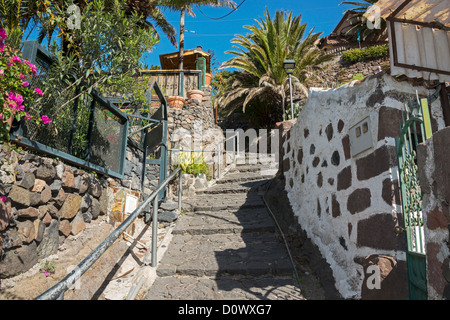 stairs in the small village Masca on the island Tenerife Stock Photo