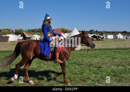 Warrior on horseback Stock Photo