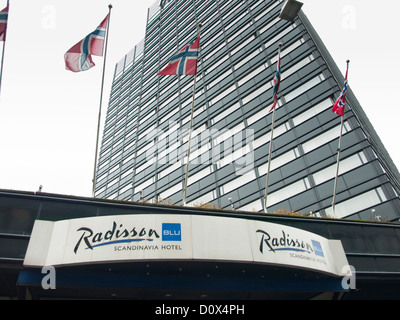 Radisson Blue Scandinavia Hotel a landmark in downtown Oslo Norway Stock Photo
