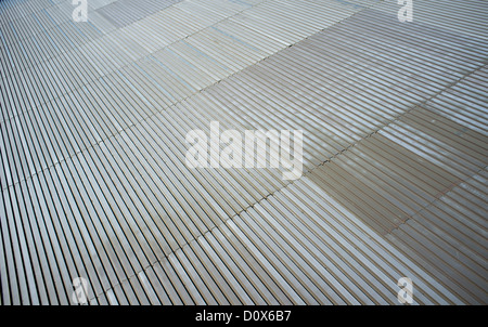 Wall made of corrugated galvanized iron sheets ( CGI ) Stock Photo