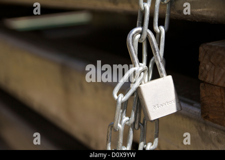 Padlock and chain Stock Photo