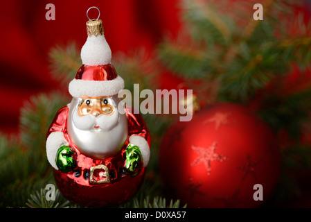 Christmas Ornaments, Santa, Father Christmas Stock Photo