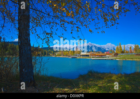 Austria, Europe, Tyrol, Tirol, Seefeld, wild lake, water, lake, mountain lake, vacation, tourism place, traveling, mountains, We Stock Photo