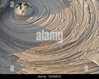 Azerbaijan, East, Asia, Caucasus, Quobustan, mud volcano, liquidly, mud, slime, slushy, mud hole, mud holes, volcano, bubble, ge Stock Photo