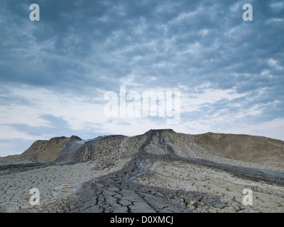 Azerbaijan, East, Asia, Caucasus, Quobustan, mud volcano, dry, Rissem, mud, slime, slushy, mud hole, mud holes, volcano, geology Stock Photo