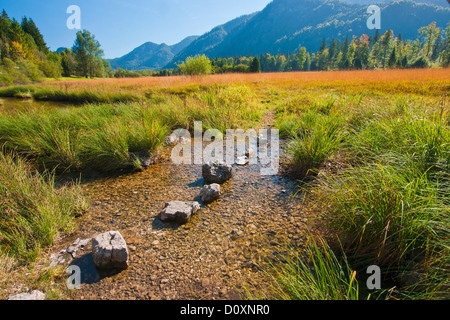 Bavaria, Germany, Europe, Upper Bavaria, Chiemgau, Reit im Winkel, blue sky, protected, sky, knows, blue, blue sky, mountain, mo Stock Photo
