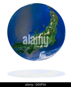 Japan on the Earth planet Stock Photo