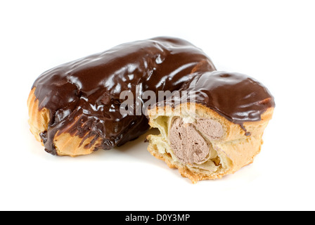Cream eclairs Stock Photo
