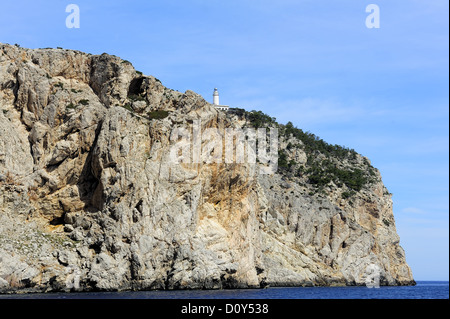 lighthouse on Cap de Formentor (Majorca, Spain) Stock Photo