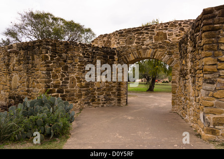 Entrance to Mission San Jose' in San Antonio, Texas Stock Photo