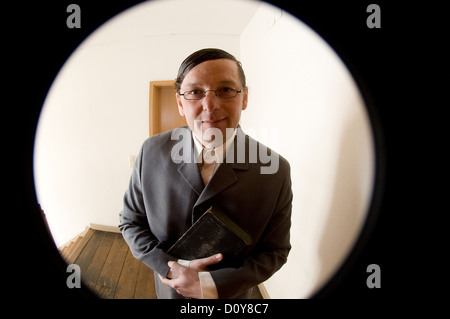 Freiburg, Germany, unpleasant man is coming up Stock Photo