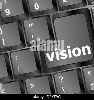 vision button showing concept of idea, creativity and success Stock Photo