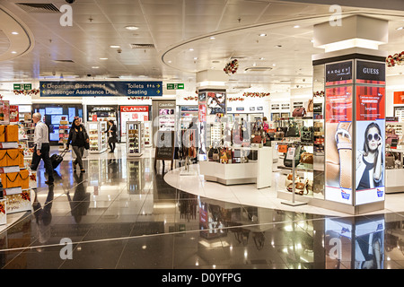 Duty free shop at Jersey airport, Channel islands, UK Stock Photo