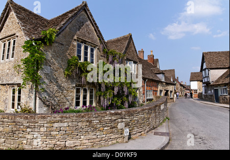 Houses in Lacock village, Wiltshire, England Stock Photo