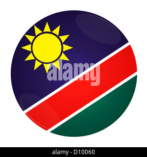 Namibia button with flag Stock Photo