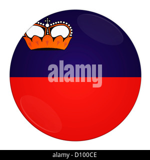 Liechtenstein button with flag Stock Photo