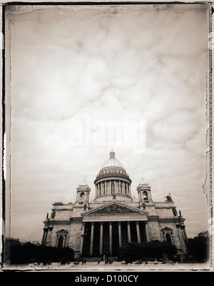 Vertical centered image of St. Isaac's Cathedral in St. Petersburg, Russia. Stock Photo