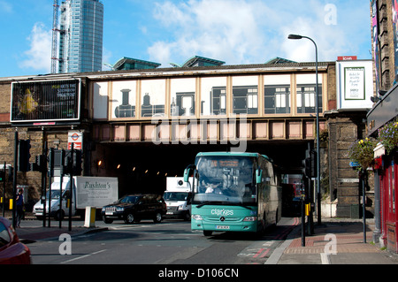 Kennington Lane railway bridge, Vauxhall, London, UK Stock Photo