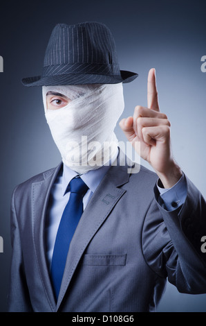 Man covered in medical bandages Stock Photo