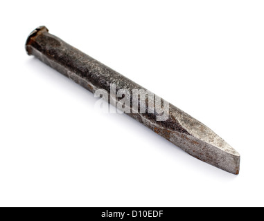 Cold Chisel on a white background. perspective Stock Photo