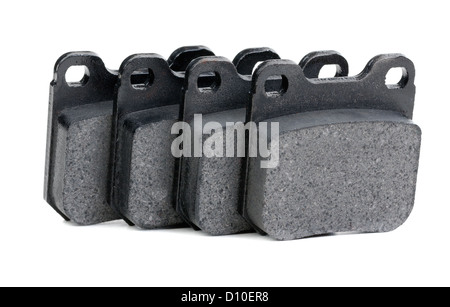 brake pads closeup isolate on white background Stock Photo