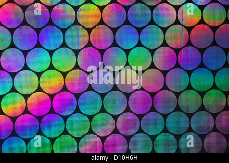 Circular holographic patterns of on background Stock Photo