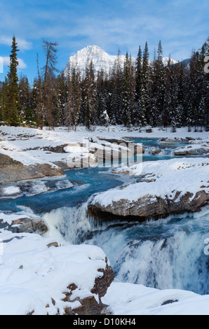 The Natural Bridge in winter, Kicking Horse River, Yoho National Park, British Columbia, Canada Stock Photo