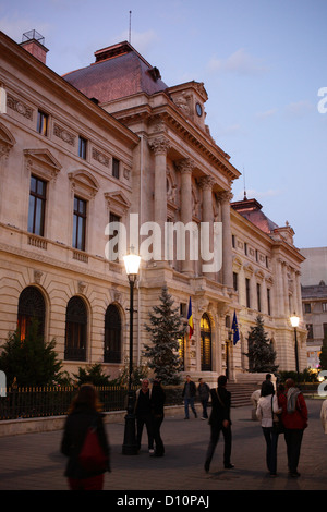 Bucharest, Romania, the National Bank Rumaenische at Strada Lipscani Stock Photo