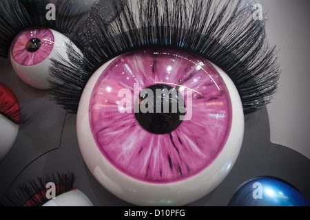 colourful over sized eyes and eye lashes Stock Photo