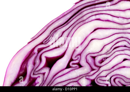 Red Cabbage Texture. Isolated on white background Stock Photo