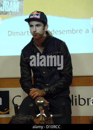 4st december evening in Casa del Libro bookstore in Passeig de Gràcia, Barcelona. Josef Ajram is a bank broker and a reputate athlete (He was 2nd in the Titan Dessert Competition in 2006) and has presented his book 'I don't know where are the limits but I know where they aren't'. Stock Photo