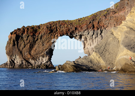 Punta Perciato at Salina island, Aeolian Islands, Sicily, Italy Stock Photo