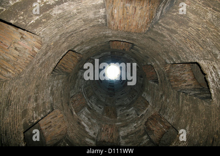 upper opening of pozzo di San Patrizio deep over 53 m Stock Photo