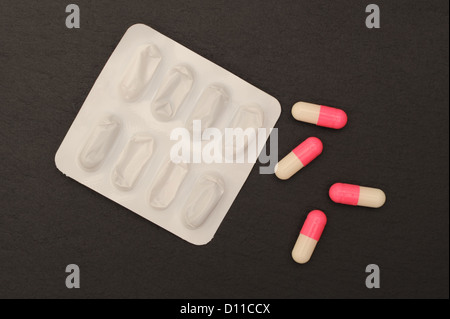 pills and blister pack Stock Photo