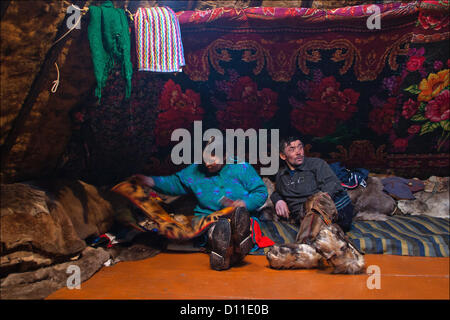 Feb. 28, 2004 - Russia - Nadymsky region of Yamalo-Nenets Autonomous Okrug,Russia.The Nentsy (also known as the Yurak) are one of five Samoyedic peoples, which also include the Entsy (Yenisei), Nganasany (Tavgi), Sel'kupy, and Kamas...Although many aspects of their lives have changed, the Nentsy still rely on their traditional way of life,which is hunting, reindeer herding, and fishing...Pictured: daily life of the nentsy. (Credit Image: © PhotoXpress/ZUMAPRESS.com) Stock Photo