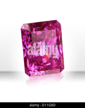 Pink rectangular gemstone Stock Photo - Alamy