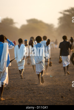 Karrayyu Tribe During Gadaaa Ceremony, Metahara, Ethiopia Stock Photo