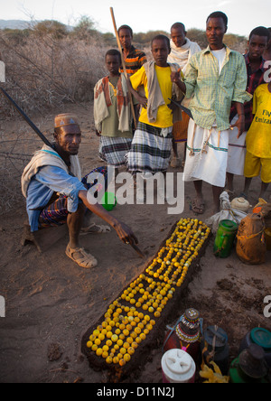 Karrayyu Tribe During Gadaaa Ceremony, Metahara, Ethiopia Stock Photo