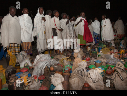 Karrayyu Tribe During Gadaaa Ceremony, Metahara, Ethiopia Stock Photo